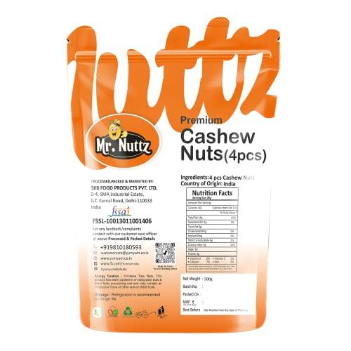 Mr.NUTTZ Mr.Nuttz Premium 4pc Broken Cashews Nut Tukda Kaju 1kg (Pack Of 2-500g Each)