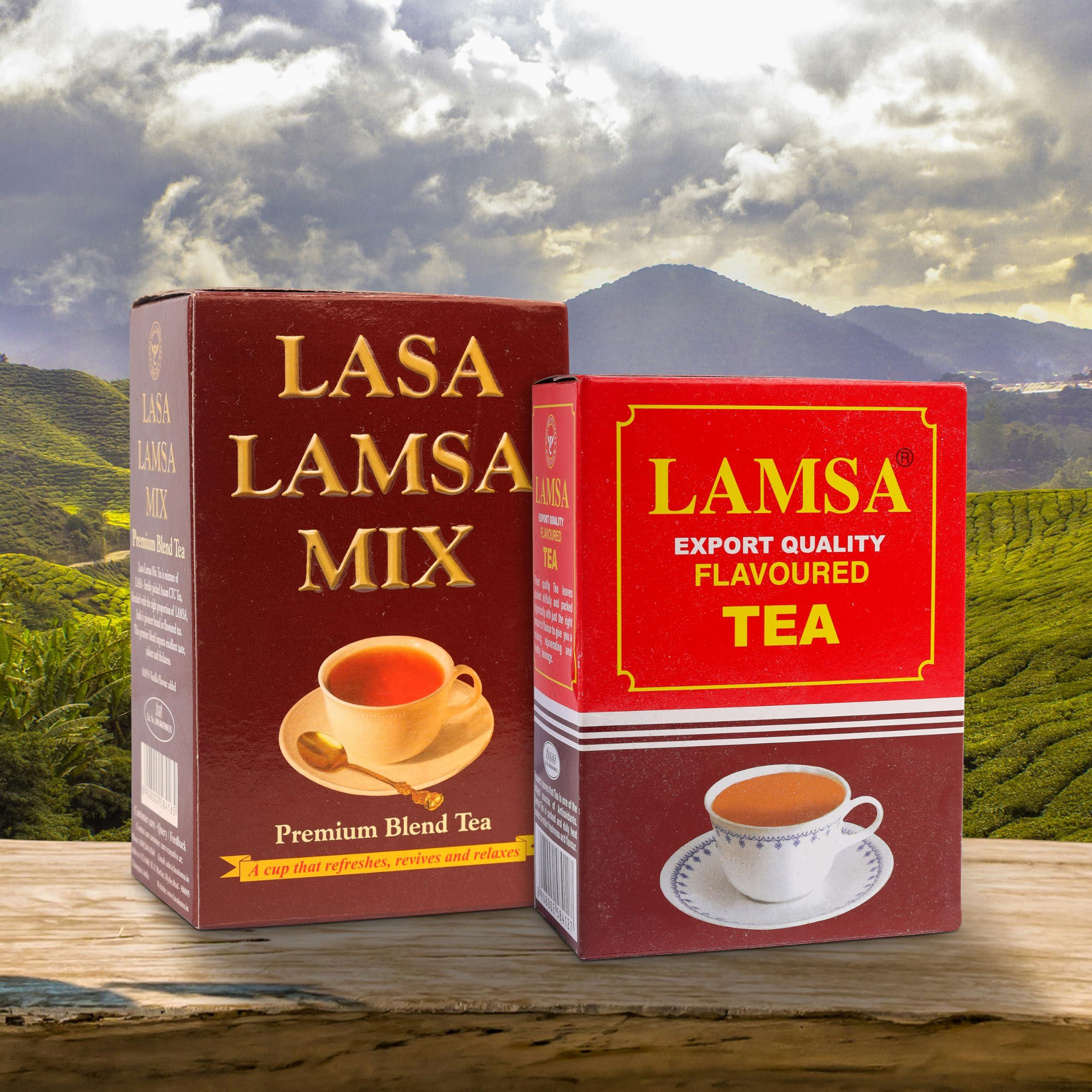 Lamsa Lamsa Flavoured Loose Leaves Black Tea, No Added Color, Carton, 500 Grams