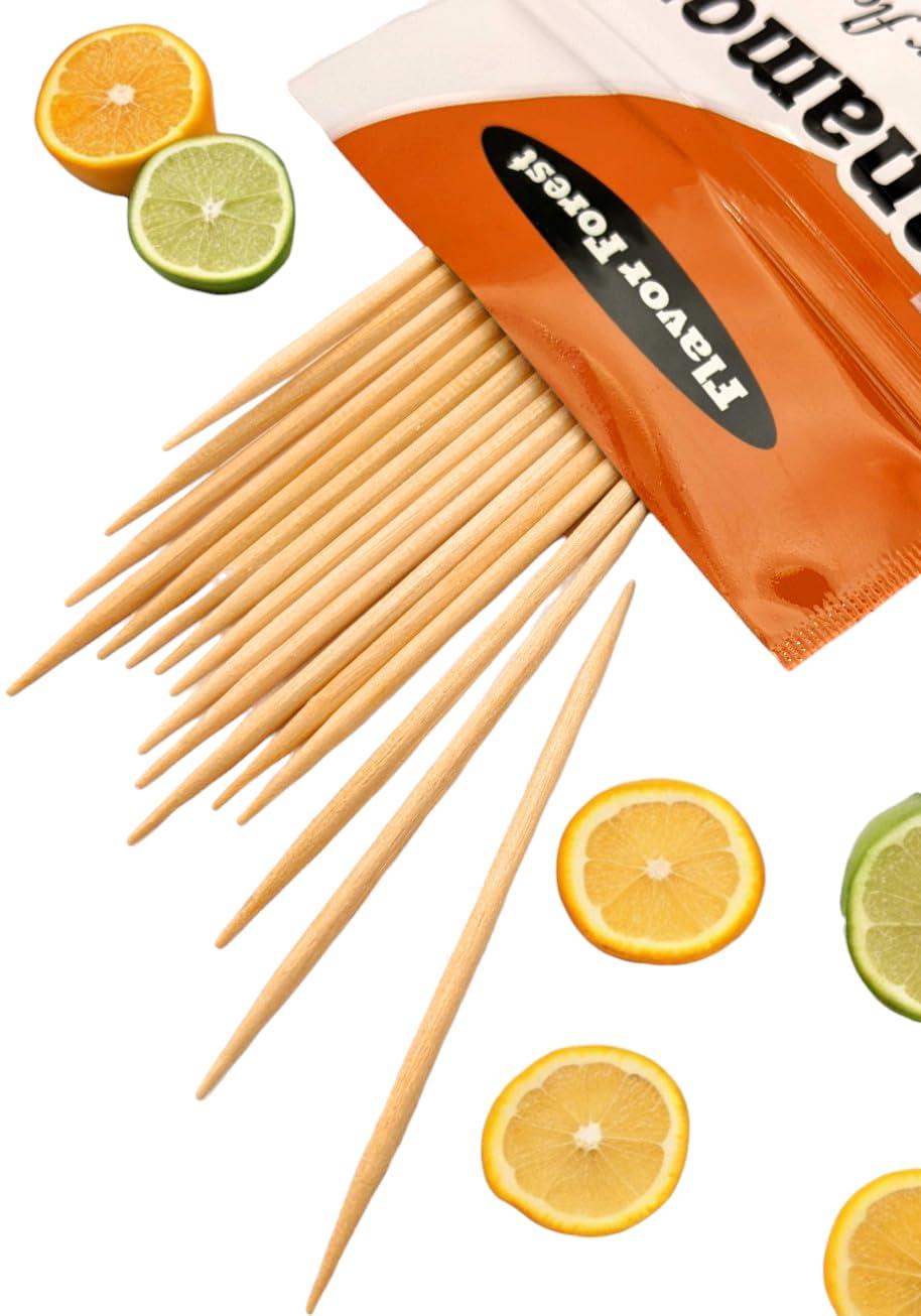 Flavor Forest Spicy Citrus Flavored Cinnamon Toothpicks - 100ct