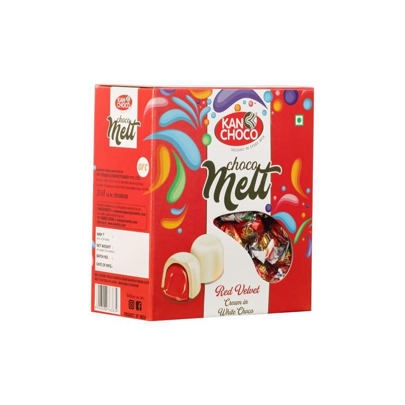 KANCHOCO KANCHOCO Chocomelt RED VELVET Flavour Cream Filled Chocos Toffee For kids Best Gift for Childrens - 1800 Grams