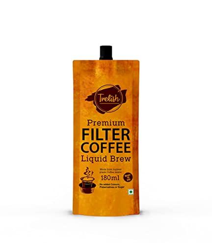 Trelish Trelish Premium Filter Coffee Liquid 180Ml Pouch - Pack Of 2, Bag