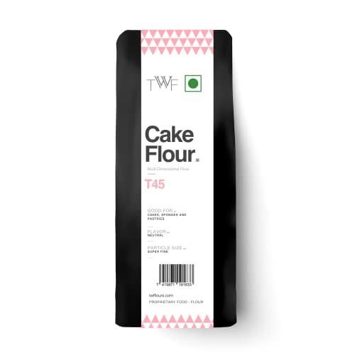 TWF TWF Cake Flour T45 - Premium Unbleached Flour for Light and Fluffy Cakes, Completely Natural, 1kg (2.2lbs) Bag | Bake Perfect Cakes Every Time|