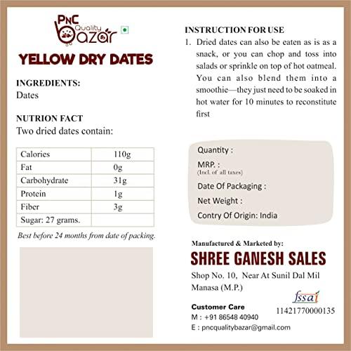 PNC Quality bazar PNC Quality Bazar Yellow Dry Dates/Peela Sukha Khajoor/kharak (1 KG)