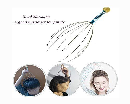 RAJA DHIRAJ RAJA DHIRAJ Bokoma Hand Held Scalp Head Massager Pain Relief- Set Of 2