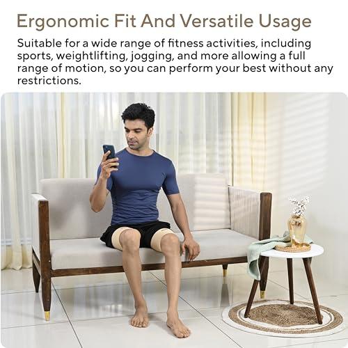FOVERA FOVERA Thigh Support,Thigh Compression Sleeve for Quad and Hamstring Support for Men and Women (Size - M, 1 Pair)