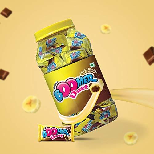 BOOMER Boomer Duet Choco Banana Flavoured Chewing Gum, 600g Jar (Pack of 3)