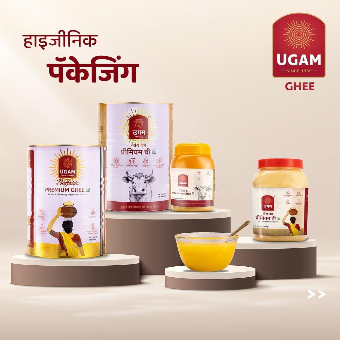 UGAM GHEE UGAM GHEE 100% Cow\'s Pure Ghee 1 LTR (TIN) -