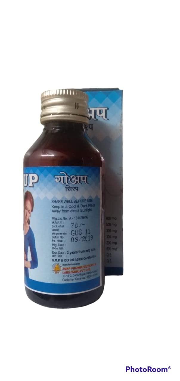 Generic Goup Syrup 100 ml combo pack of 2, Amar Pharmacy Ayurvedic Medicine For Stomach Pain, Constipation And Indigestion, Medicine for Stomach, 100 ml Pack of 2