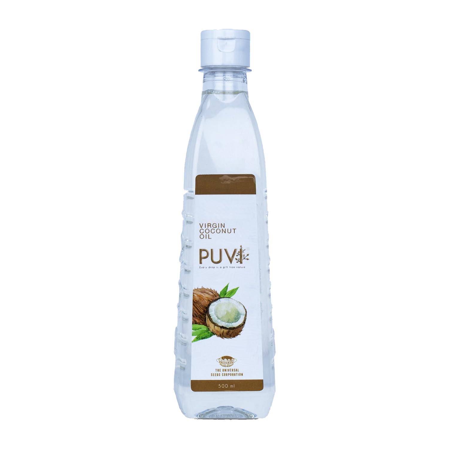 PUVI Puvi 0.5L Cold Pressed Extra Virgin Coconut Oil (Centrifuge wet process) 500 ML