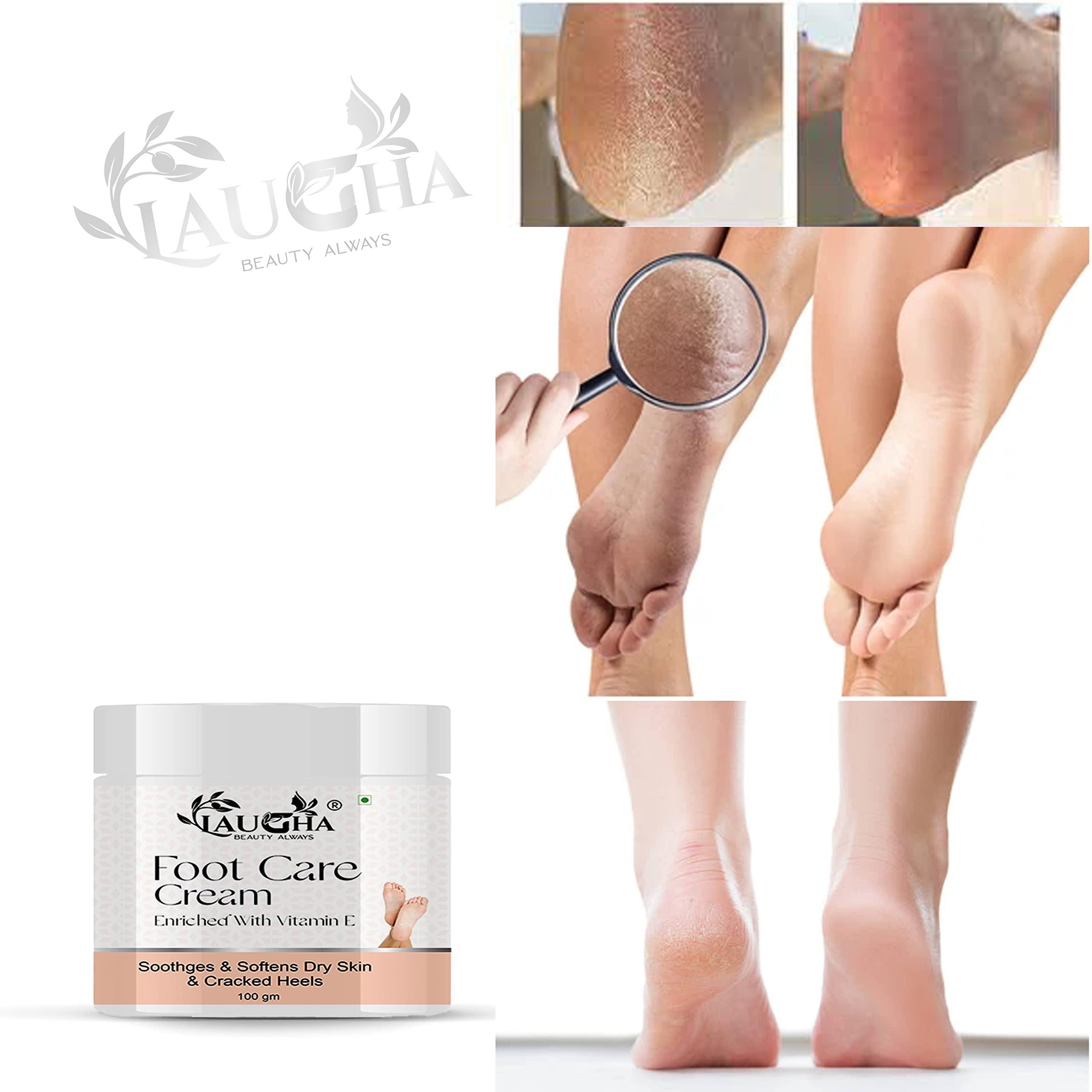 LAUGHA Laugha Feet Crack Heel Repair Cream Smooth Foot Crack Cracked Heel Repair Foot Cream Healing & Soothing Of Cracked Heels (PACK OF 1 jAR 100 GM)