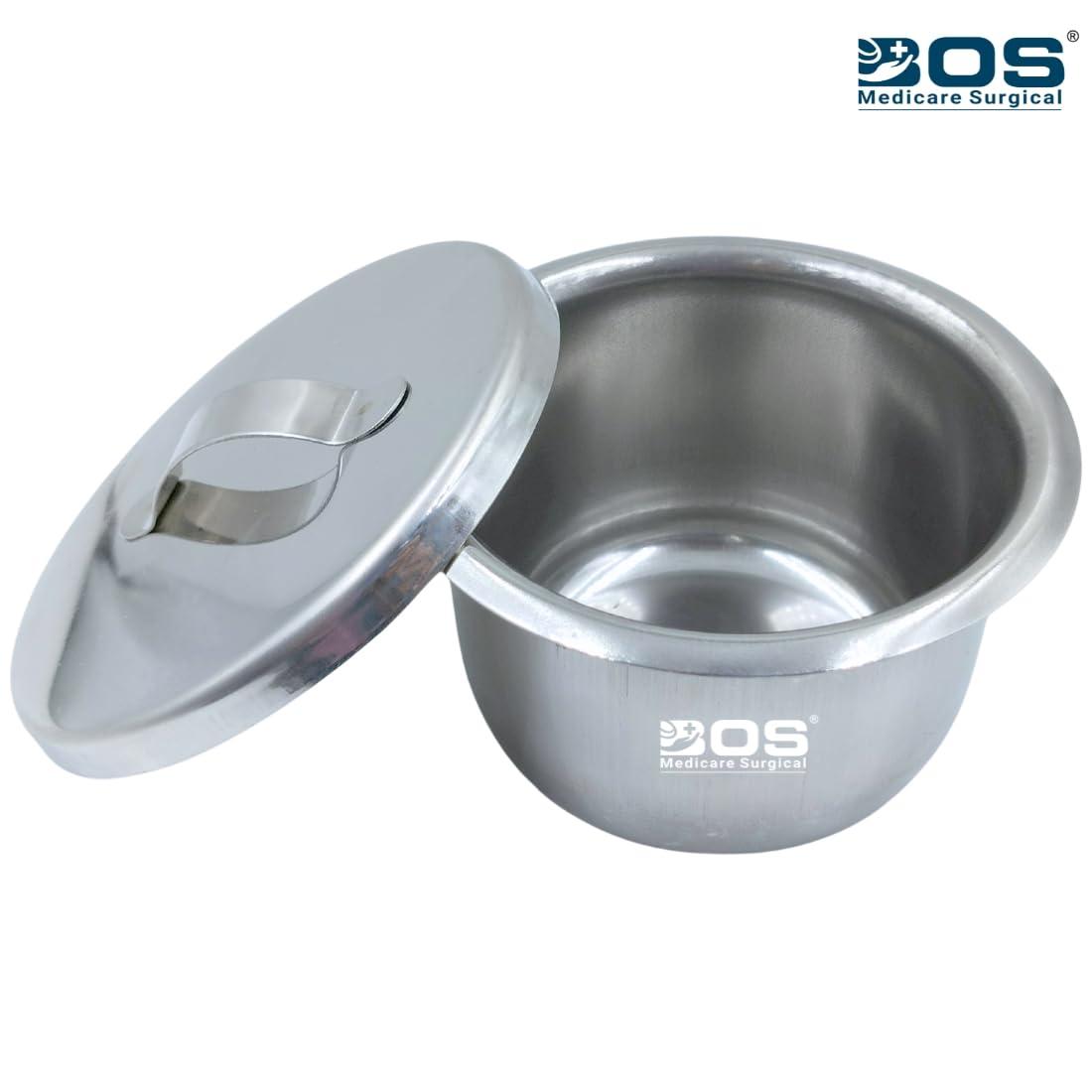 Bos Medicare Surgical Bos Medicare Surgical Gallipot with Cover Stainless Steel (capacity 175ml) Medium size