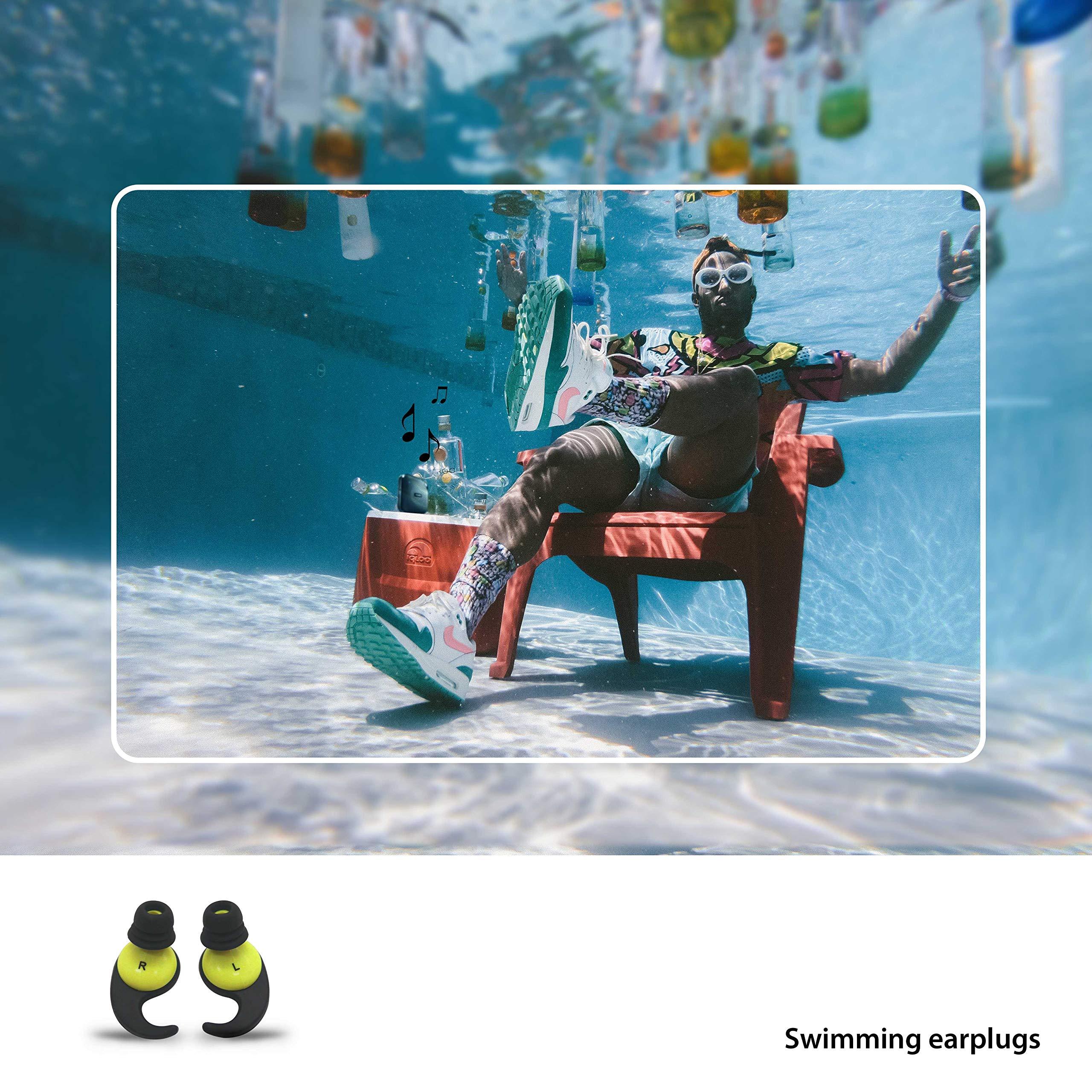 Oken (Green) - Oken Swimming Earplugs Audible Ear Plugs for Swimming, Surfing, Diving and Water Sports