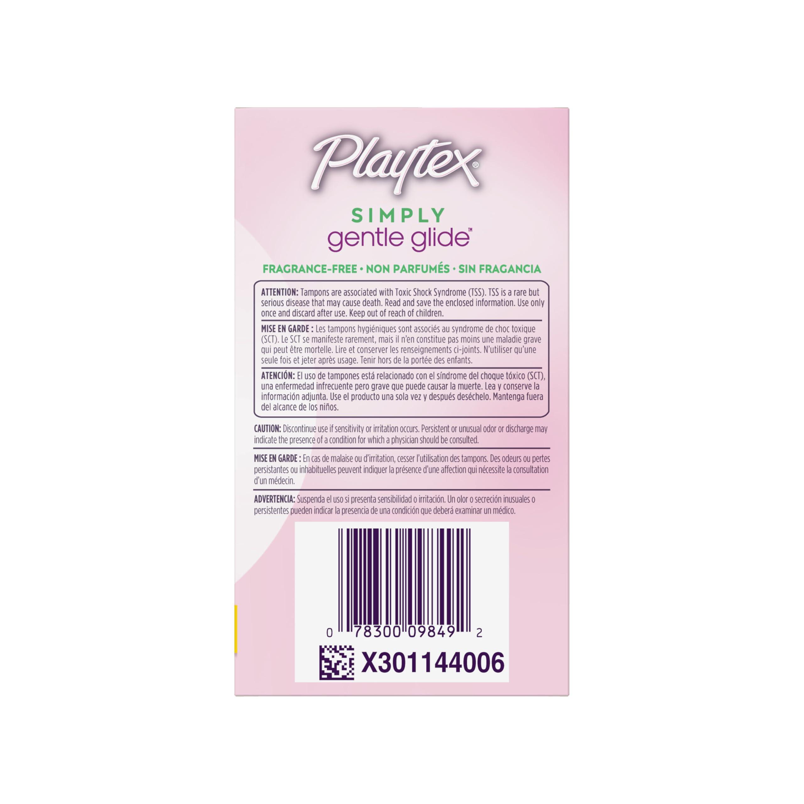 Playtex Playtex Gentle Glide Tampons with Triple Layer Protection, Regular , Unscented - 40 Count