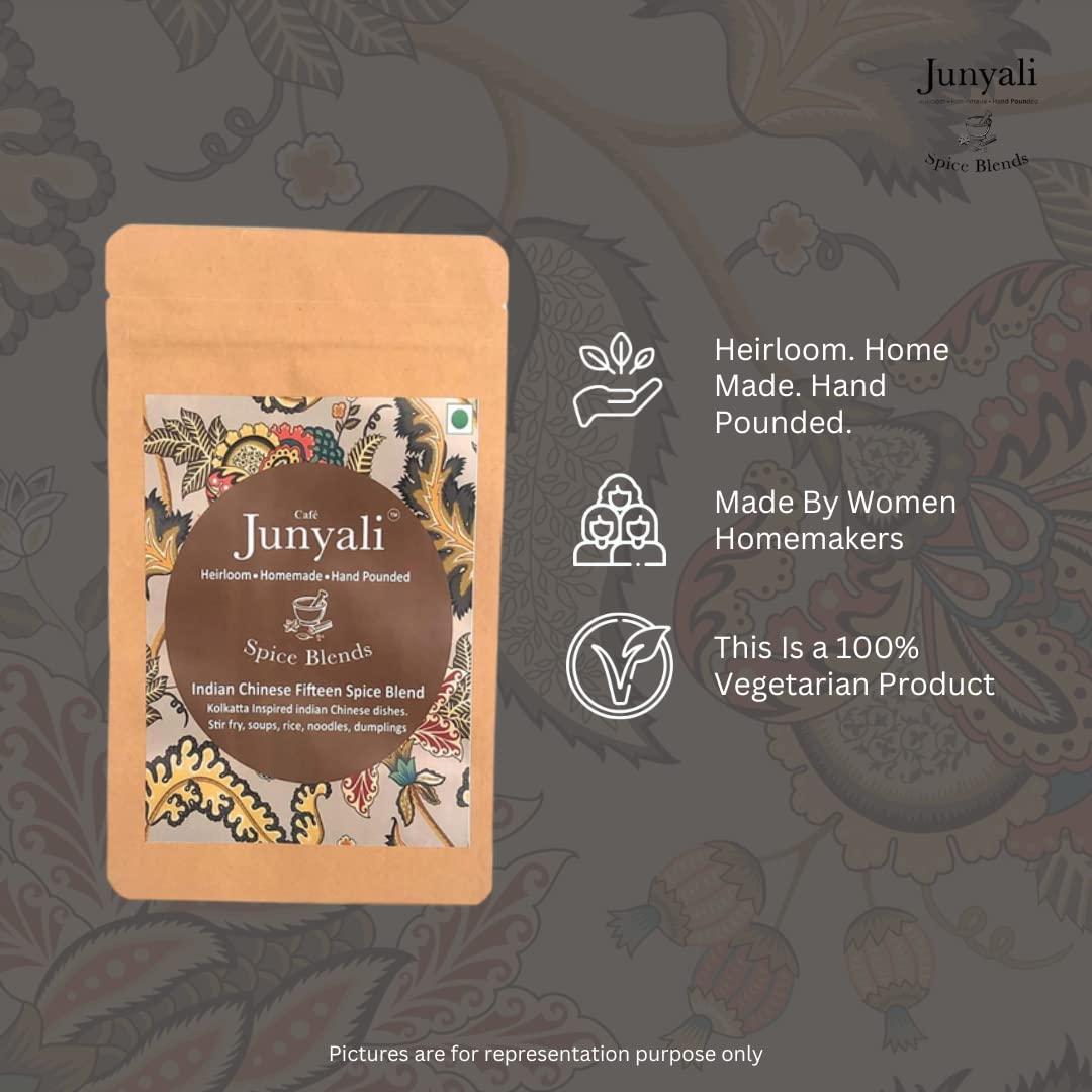 Cafe Junyali Cafe Junyali Indian Chinese Masala - (50g) Hand-Pounded Spice Blend for Stir Fry, Soups, Noodles, Dumplings, Fried Rice, Chicken & More Homemade with Pure Natural & Organic