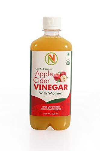 Nature Vit NatureVit Organic Apple Cider Vinegar with Mother, 500ml [Raw, Unfiltered & UnRefined]