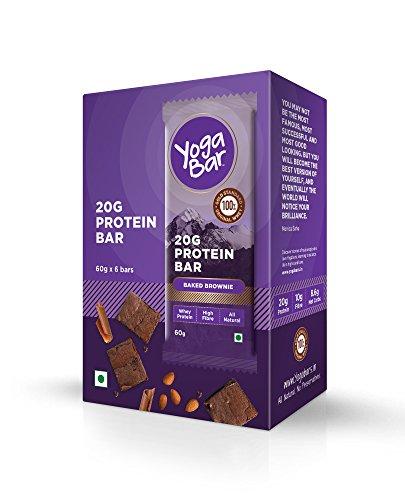Yogabar Yogabar Protein Bar Baked brownie Box - 6 x 60 g (Box of 6 bars) and Snack Bar Variety Pack - 10 * 38 g (Box of 10 bars)