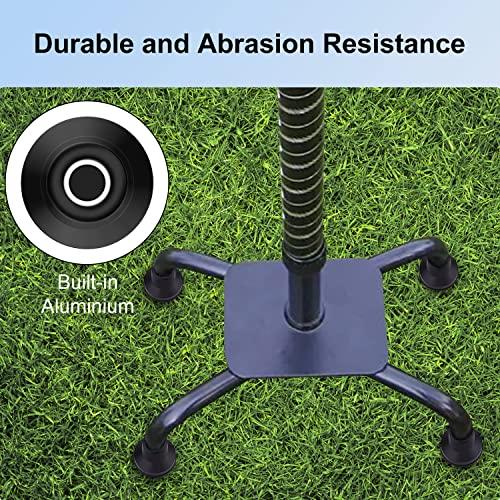 supregear supregear 4pcs Quad Cane Tip, Non-Slip Rubber Cane Tip Extreme Grip Heavy Duty Cane Replacement Rubber Foot for 1/2 Inch Diameter Standard Walking and Standing Stick Accessory, Black