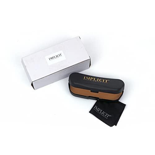 IMPLICIT IMPLICIT Rimless Reading Glasses for Men & Women (+3.00, Grey)