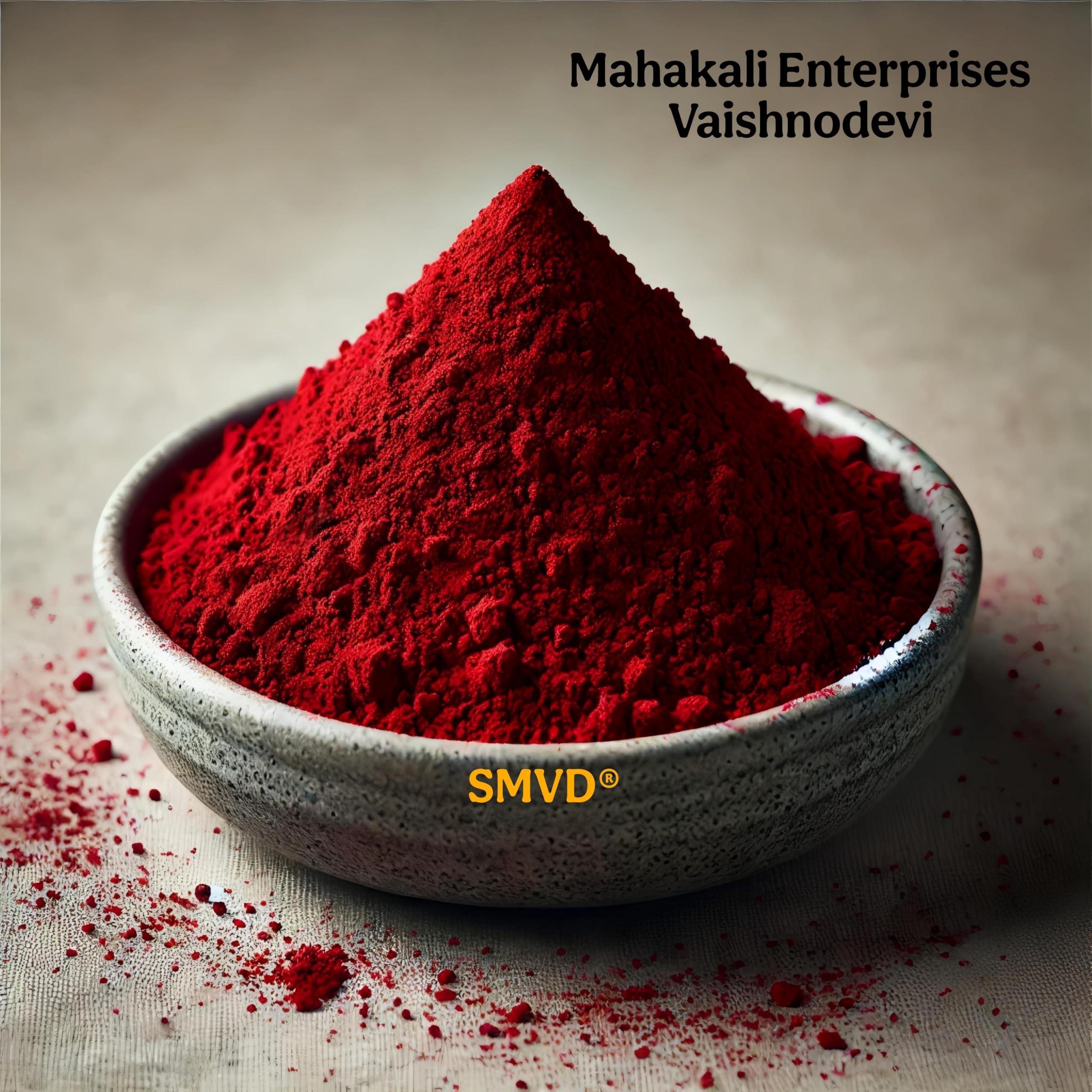 SMVD SMVD® SHRI AMBAJI Super RED Rose SINDHOOR KUMKUM for Daily Pooja/Tilak and SUHAG SINDHOOR 100 Grams, RED