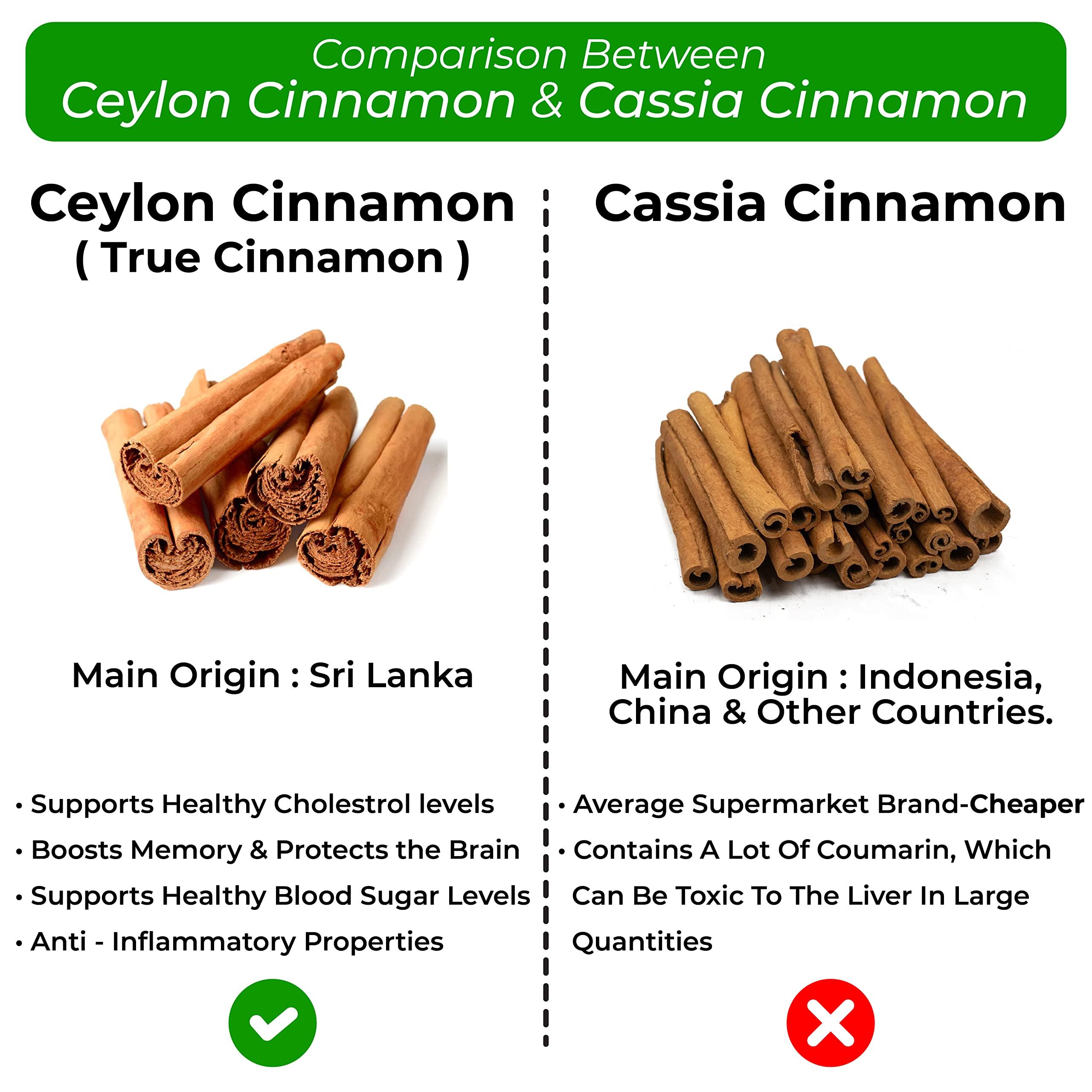 7 Sizzles 7 Sizzles SriLankan Ceylon Cinnamon Stick/Dalchini Sticks/Fresh True Cinnamon Quills (Cinnamomum verum) (2x250 Gm) (500 Gm)