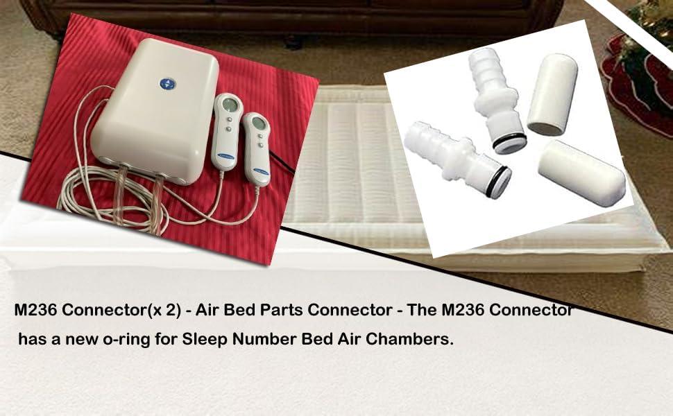 YMHYJY YMHYJY 2 M236 Male Connectors + 2 Caps for Testing Sleep Number Bed Air Chamber leaks