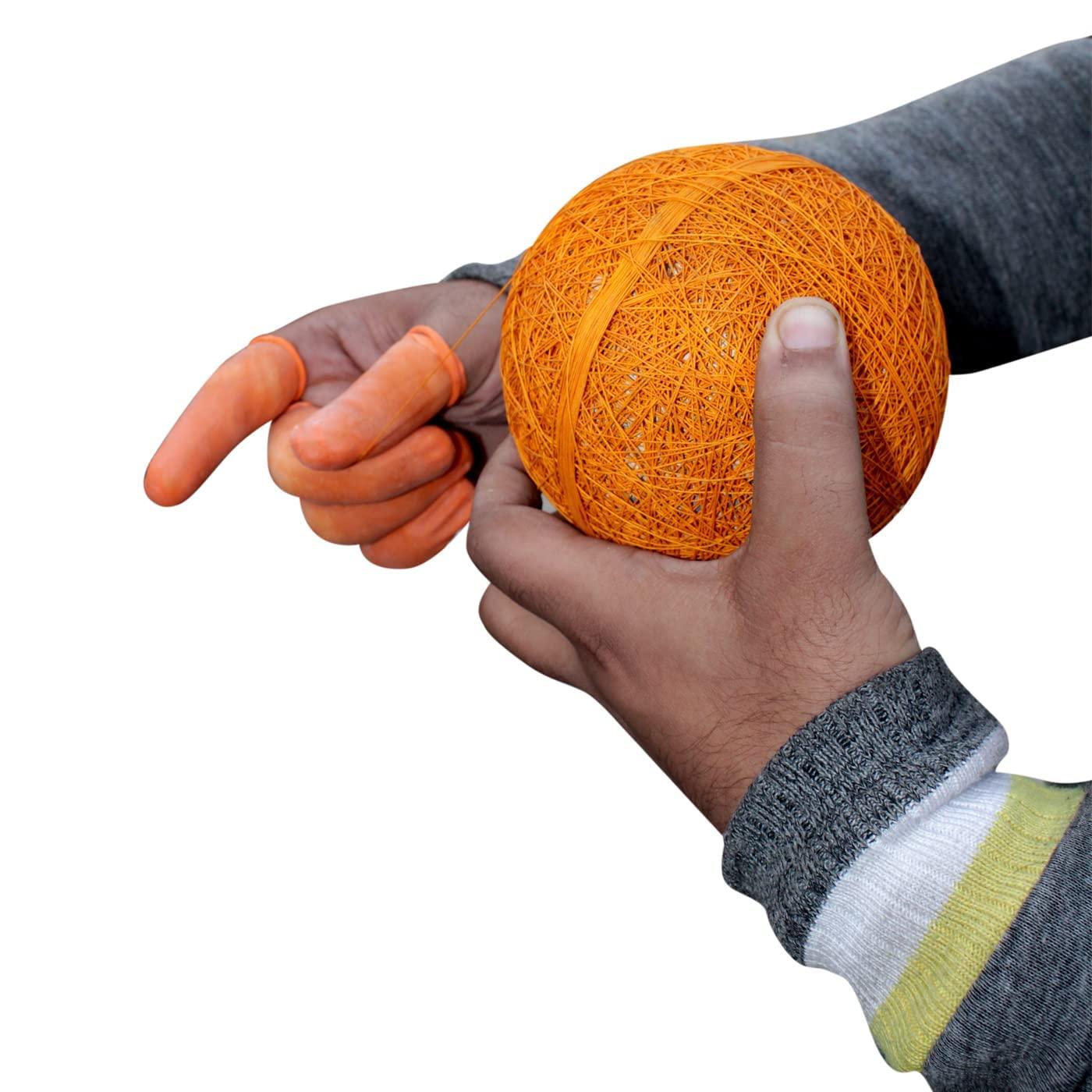 AASA AASA Reusable Finger Gloves Fingertips Finger Cot Anti Static Protective Finger Gloves for Kite Flying Kitchen Work For Electronics Work Set of 50Pcs Orange Pack of 1