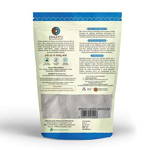 Dhatu Dhatu Organics & Naturals Sprouted Brown Chickpea Flour, 500 g