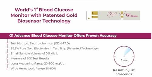 G1 Advance G1 Advance Blood Glucose 100 Test Strips, (compatible with Alere G1)