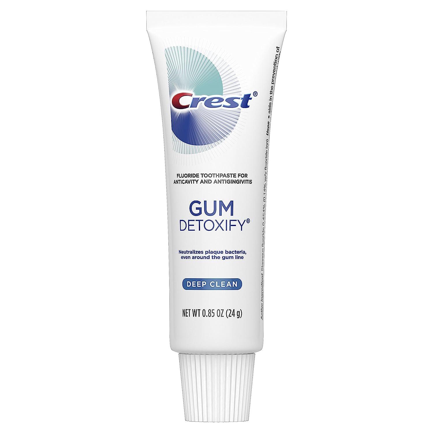 Crest Crest Gum Detoxify Deep Clean Toothpaste, 0.85 Ounce Travel Size