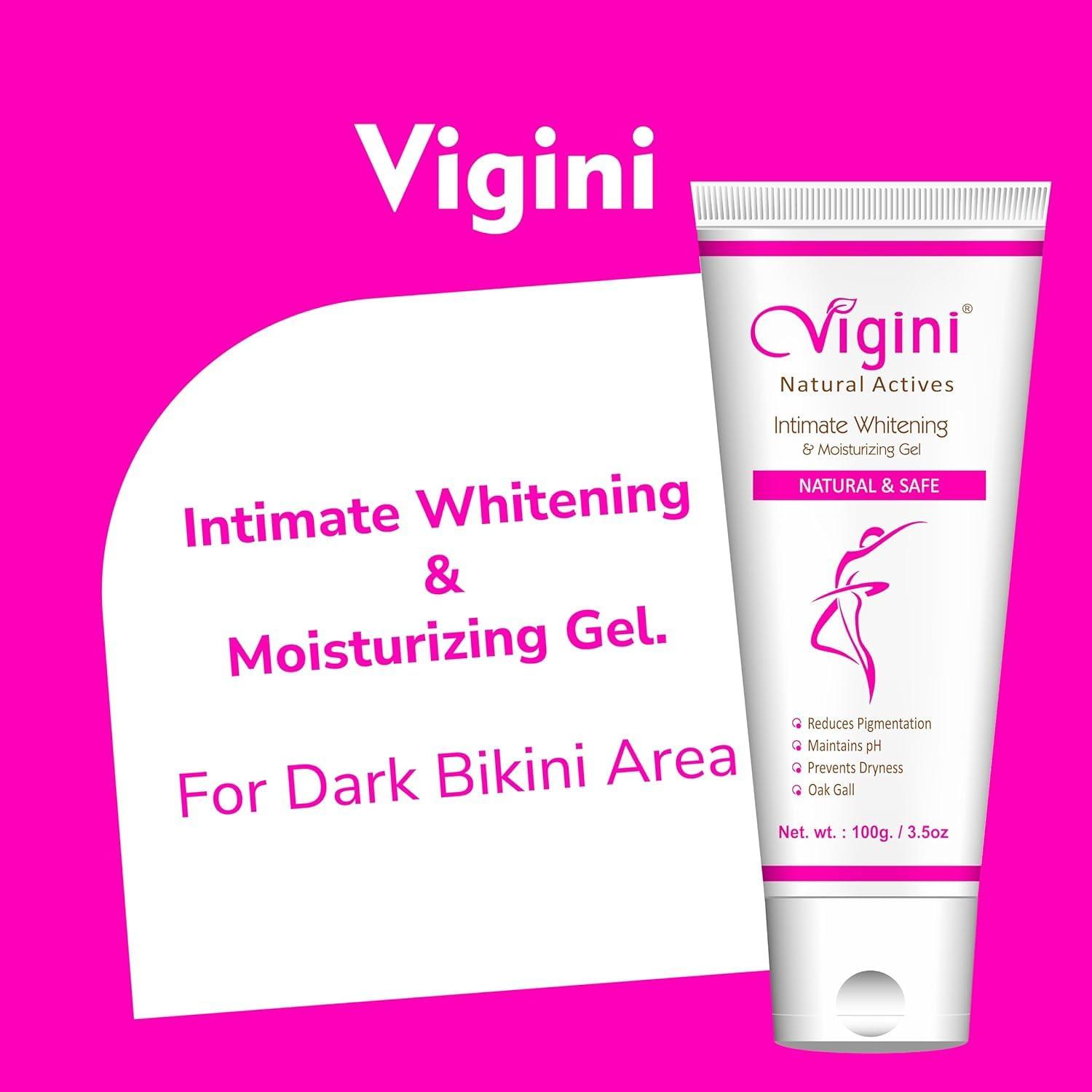 Vigini Vigini Natural Feminine Hygiene Intimate Lightening Whitening Hygiene Gel Women 100g | Wash Able Non Staining Non Itching Water Based
