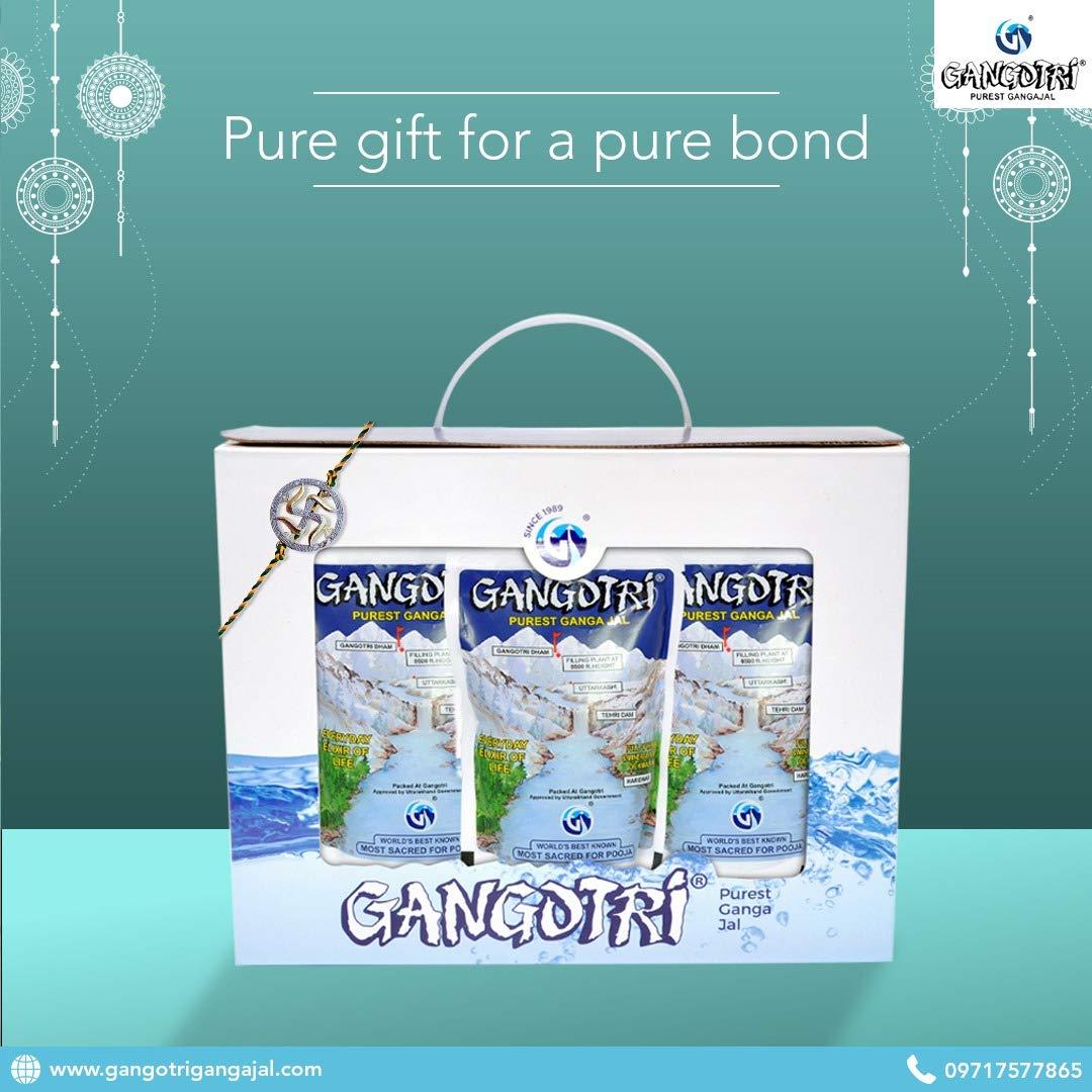 GANGOTRI GANGAJAL 200ML (Gift Box) Pack of 11 Pouches Containing 200 ML Gangajal in One Pouch (200 Ml 11 Pouches = 1 Box