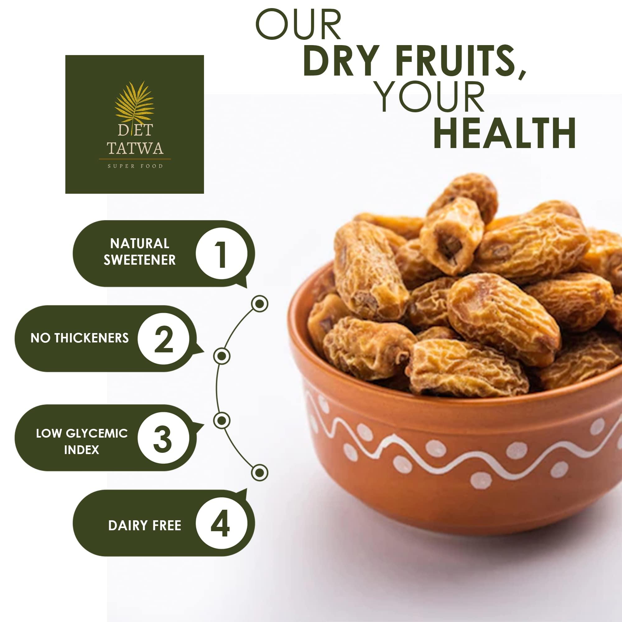 DIET TATWA Diet Tatwa Premium Dried Dates Sukha Khajur/Khajoor | Peela Chuara | Yellow Dry Dates | Peela Sukha Khajoor | Deluxe Size Chuara Dry Fruit | 100g Pack