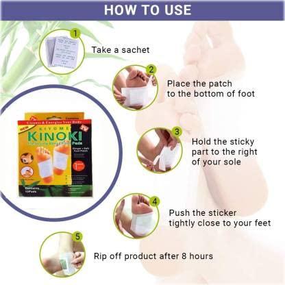kiyome kinoki KIYOME KINOKI Adhesive Body and Foot Patch to Detox||Organic Natural ingredients|Cleansing Detox Foot Pads Toxins Stress Relief||30 Relief toxin Foot Pads And 30 Adhesive Sheets|| pack of 3 box ||