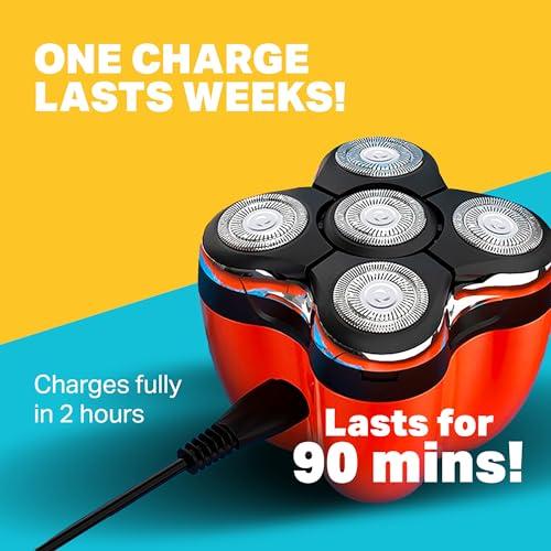 Bombay Shaving Company Bombay Shaving Company Head Shaver Pro | 120 Min Charge time, 90 Min Run time, Charging Indicator | IPX6 Waterproof, 2 Years Warranty | Head Shaver for Bald Men | Hair Trimmer for Men