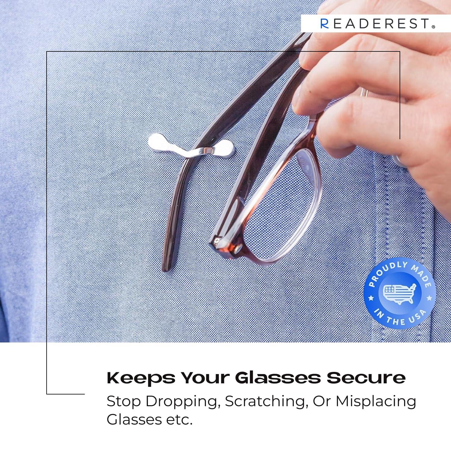 Readerest ReadeREST Original Stainless Steel & Clear Crystal Twin Pack