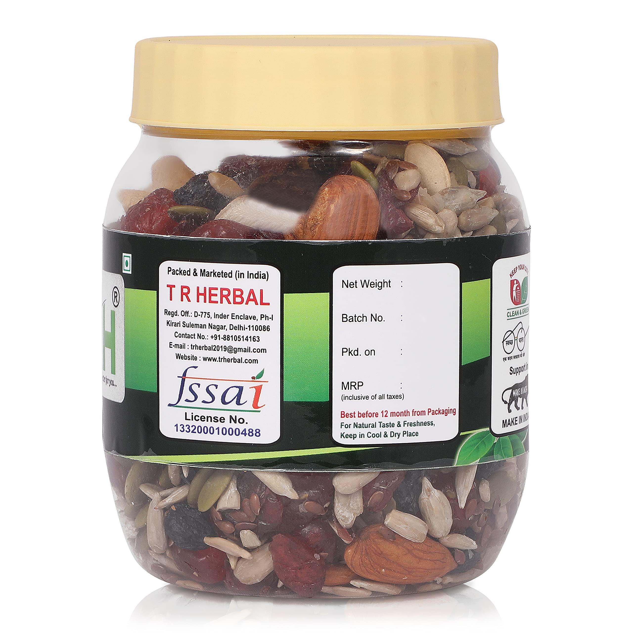 TRH TRH Mixed Nuts, Seeds and Berries - Organic Trail Mix | Dry Fruit Nutmix with Seeds, Berries for Eating | 20+ Varieties like Almonds, Cashews, Cranberries, Pumpkin Seeds (1400 gm)
