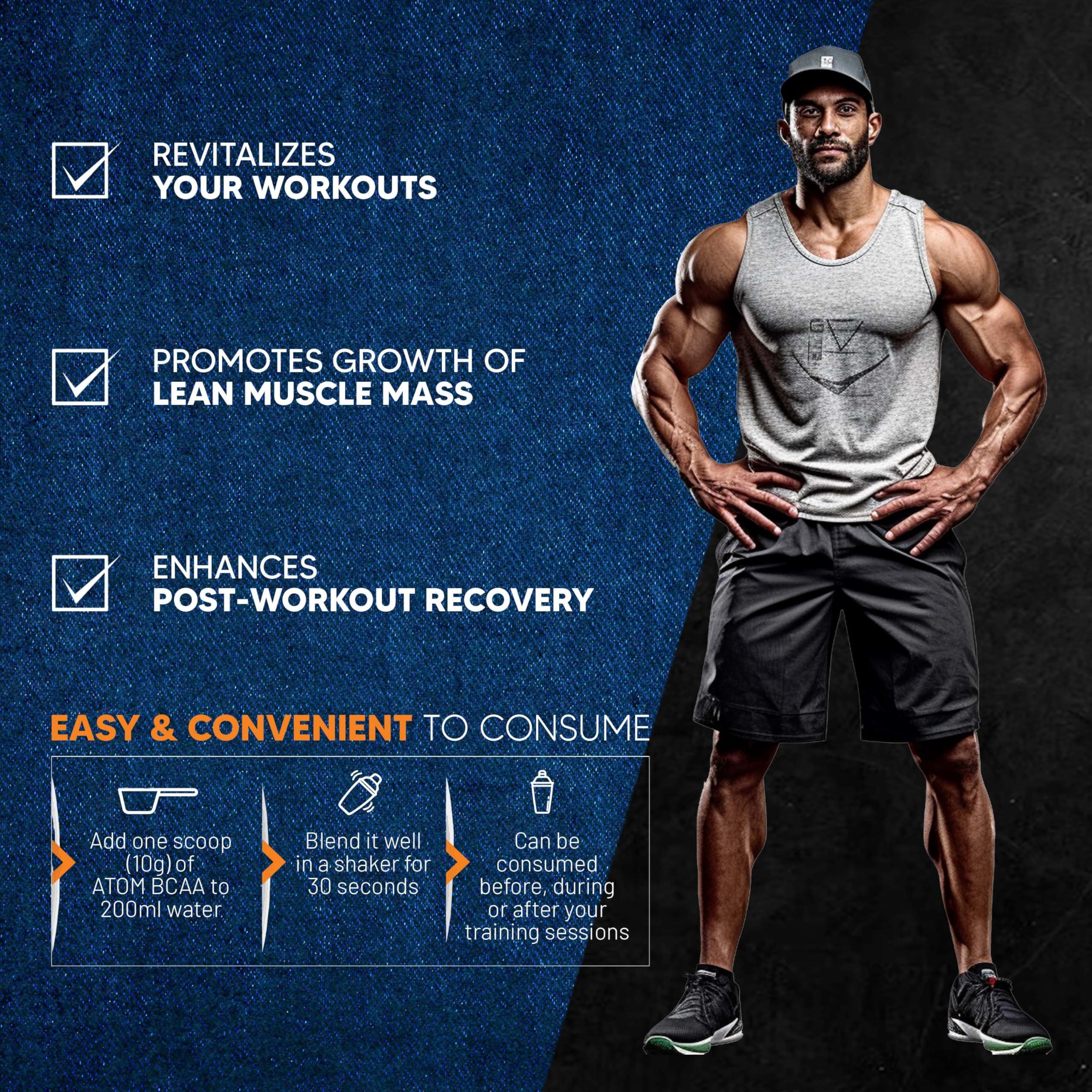 Asitis Nutrition AS-IT-IS ATOM BCAA 250g with L-arginine, L-Carnitine, L-Citrulline for Energy Burst & Athletic Performance, Classic Rose