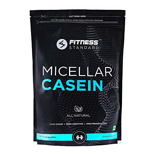Fitness Standard Fitness Standard's 100% Micellar Casein Protein 1kg | All Natural, No Additives, No Preservatives | Unflavoured | 33 servings