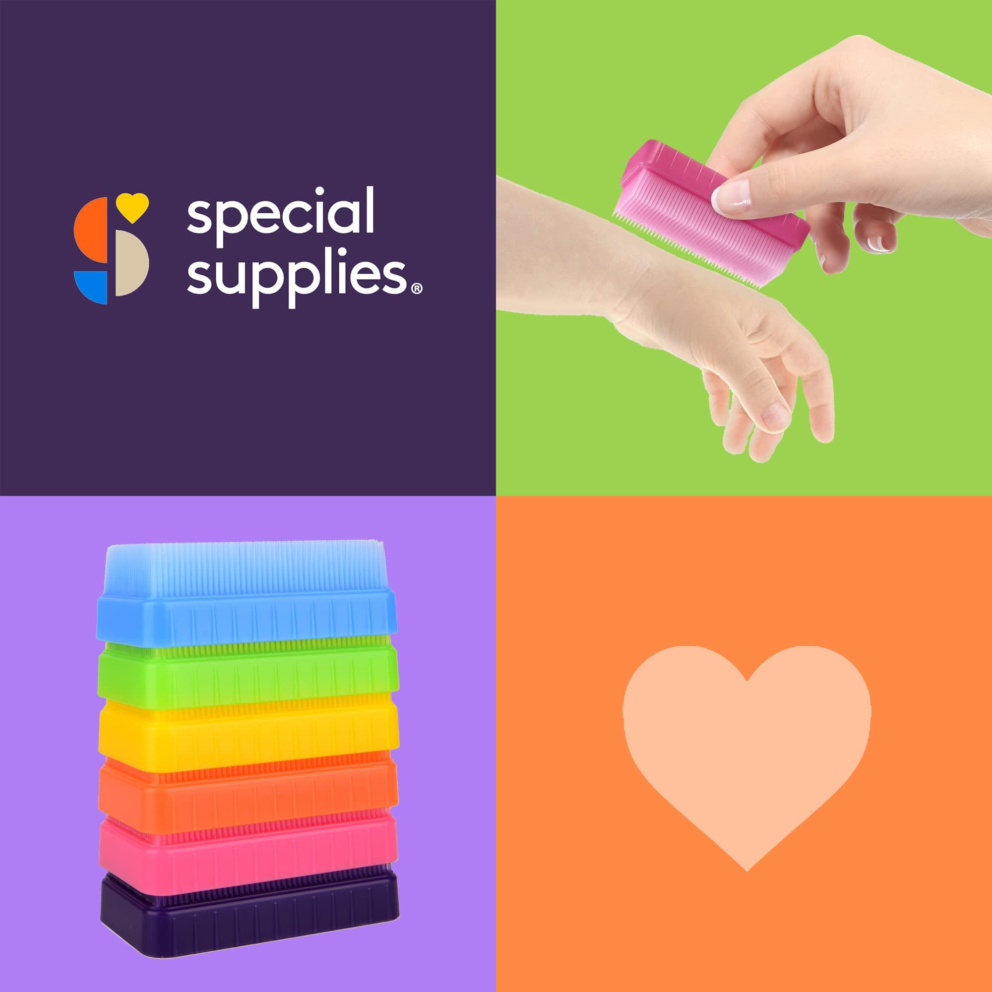 Special Supplies Special Supplies Therapressure Therapy Brush for Occupational and Sensory Brushing, 6 Pack, Stimulating and Calming Tools for Kids and Adults, Soft Flexible Bristles, Latex Free