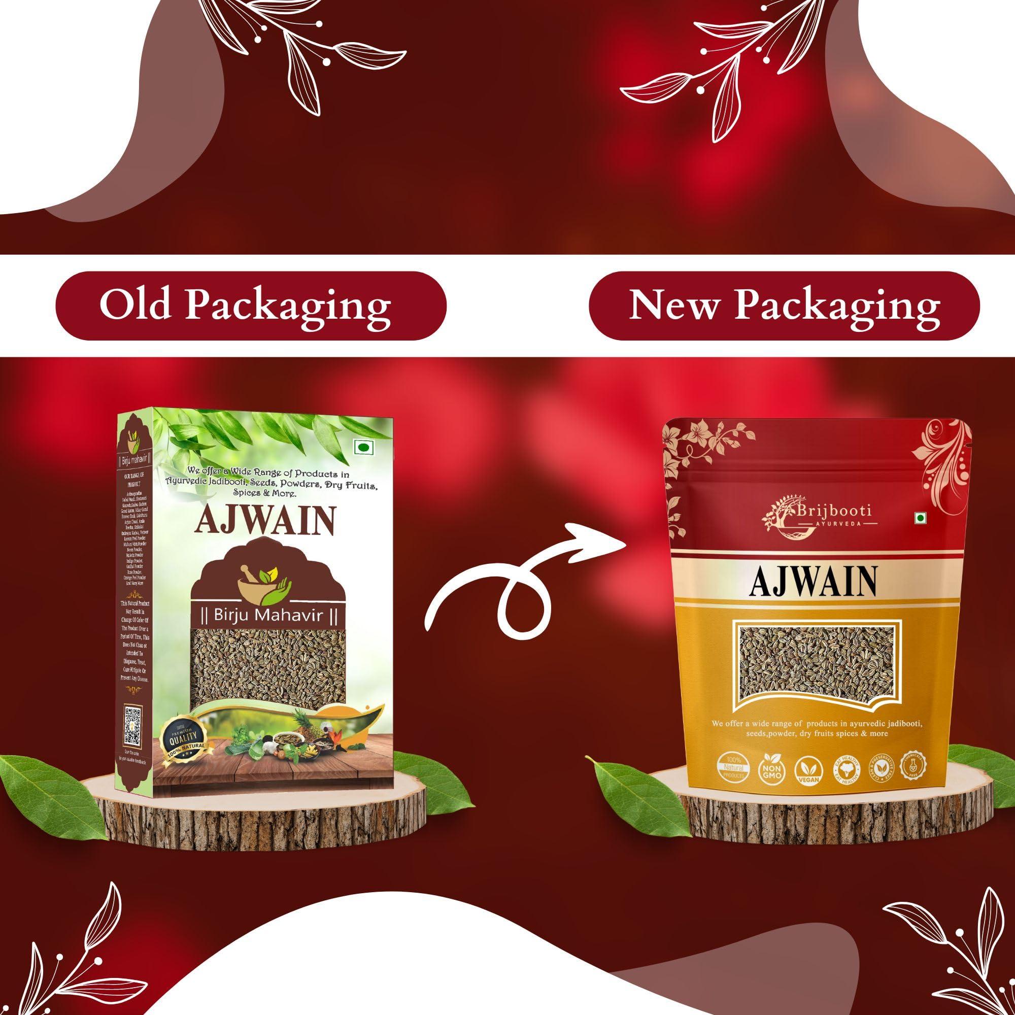 BrijBooti BrijBooti Ajwain Moti - Ajwain Whole - Ajwain - Trachyspermum Ammi - Carom Seed - 100 Gr