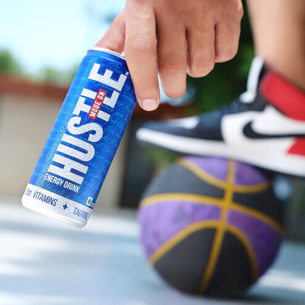 HUSTLE MODE ON HUSTLE MODE ON Hustle Energy Drink Can - 250 | B2, B6, B12 Vitamins | Energizing Beverage - Pack Of 4 - Mixed Fruit