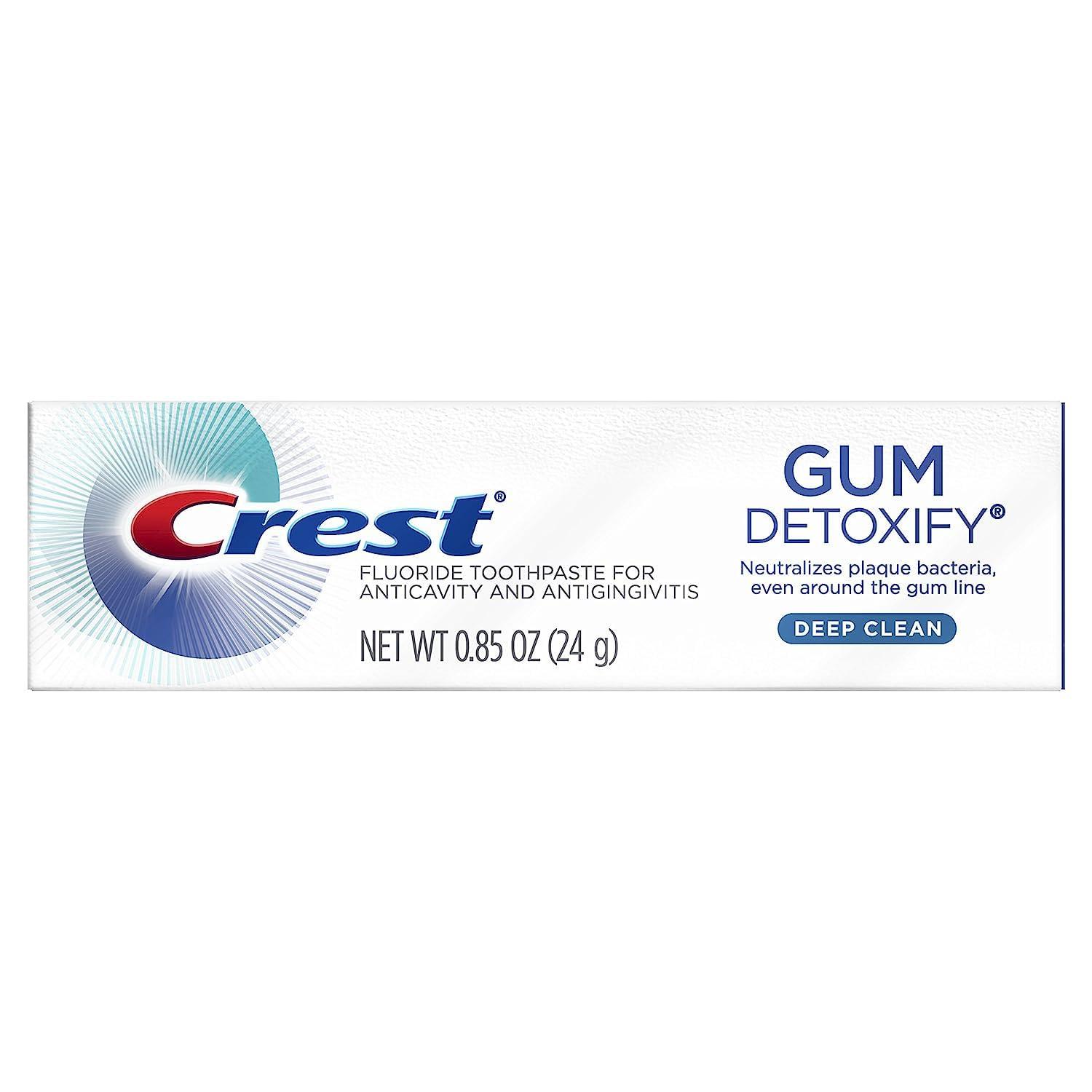Crest Crest Gum Detoxify Deep Clean Toothpaste, 0.85 Ounce Travel Size