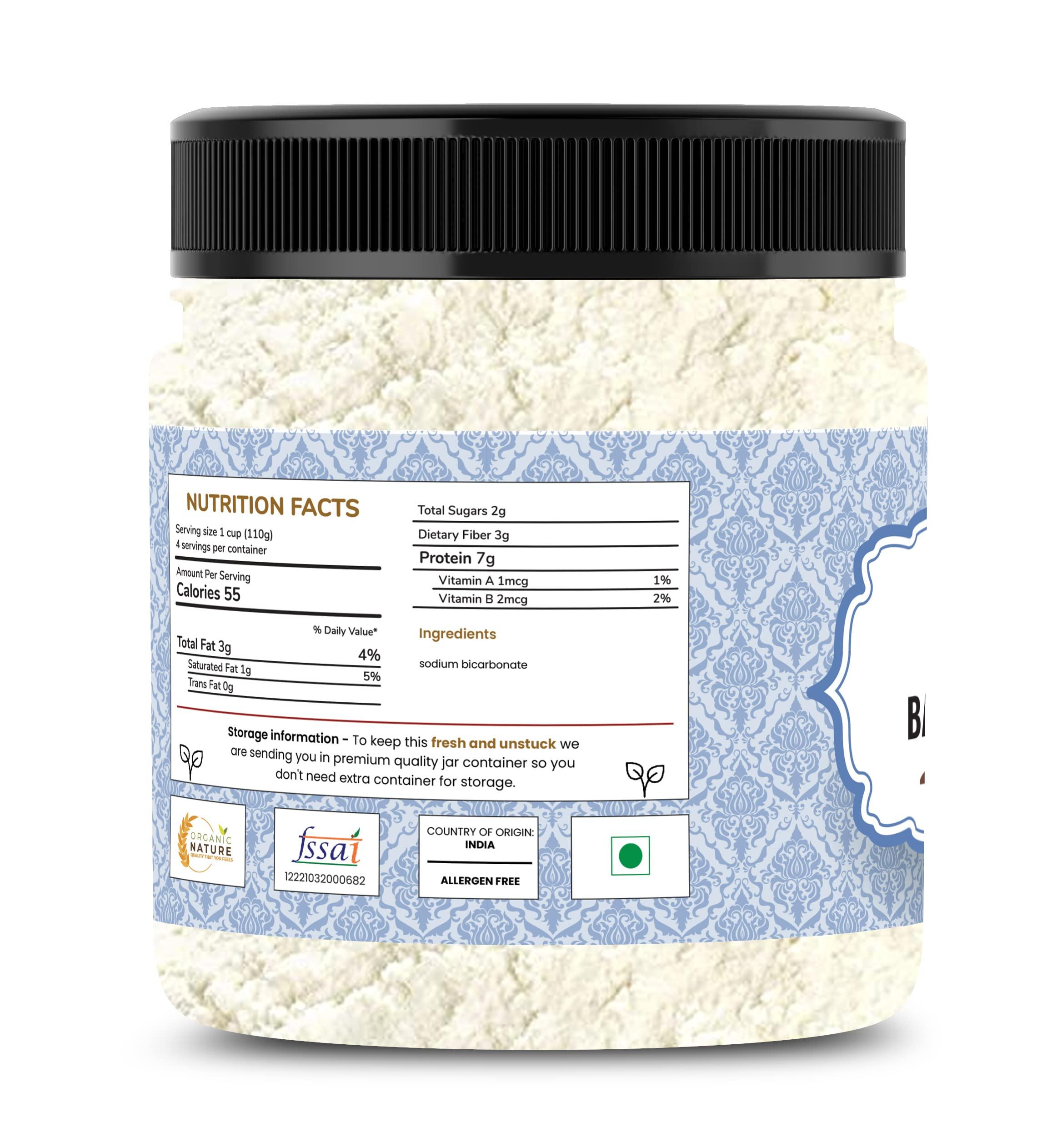 ORGANIC NATURE Organic Nature Baking Soda | Uses for Cleaning Face Skin Teeth Whitening Cooking Eating (Jar Pack) (250 Grams (Pack of 1 of 250 Grams))