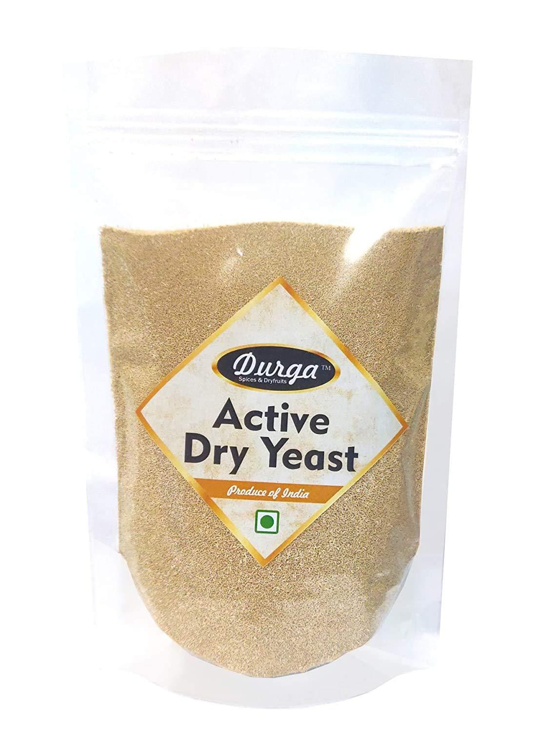 Durga Durga Baker's Active Dry Yeast for Baking Pizza, Bread, Cake, Wine, Donuts - 100gm (*Produce of India*)
