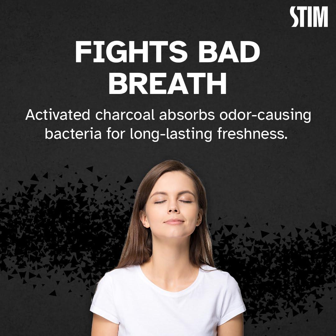 STIM STIM Charcoal Toothpaste For Natural Whitening (80g) Pack of 3