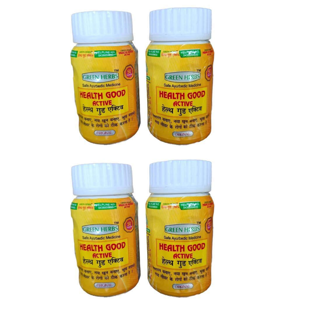 GREEN HERBS AYURVED HOME Green Herbs Health Good Active Capsule Pack of 4