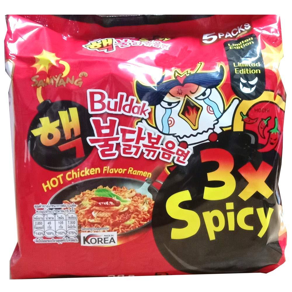 SAMYANG Samyang Hot Chicken Flavor Ramen Buldak 3X Spicy Instant Noodles (140 gram, Pack of 1)