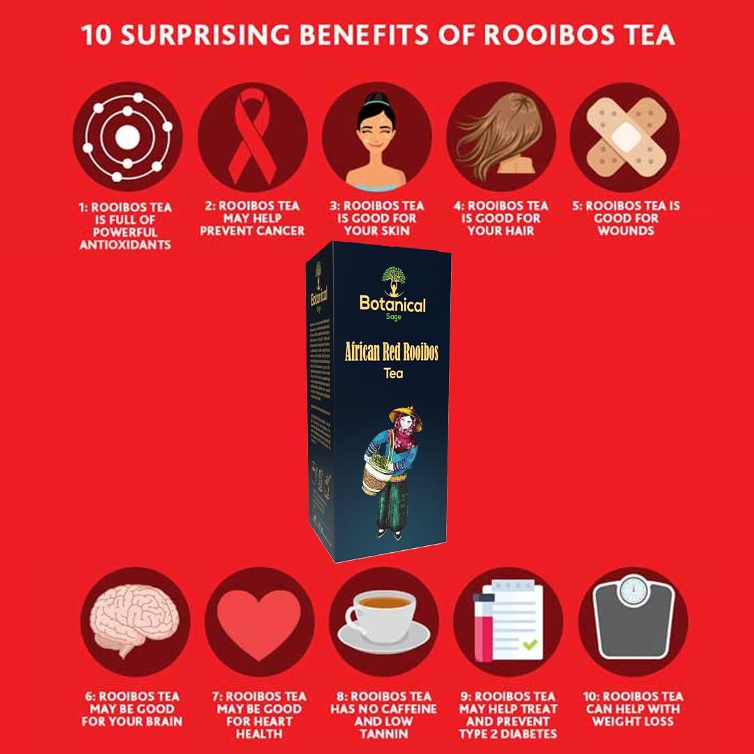 Botanical Sage Botanical Sage- Rooibos Tea 30 Pyramid Tea Bags | South African Red Rooibos | Selected | Luxury Tea