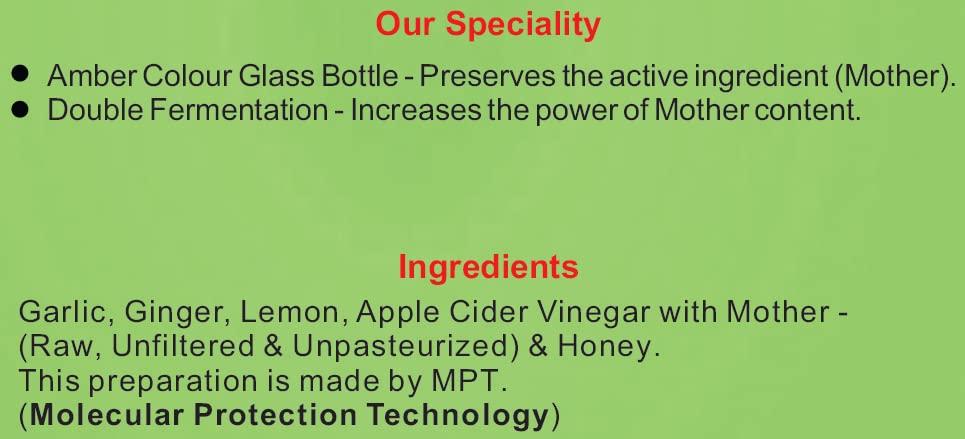 Dr. Patkar's Dr. Patkar's Apple Cider Vinegar with Ginger, Garlic, Lemon & Honey | Unfiltered & Undiluted (With Mother) 200ml