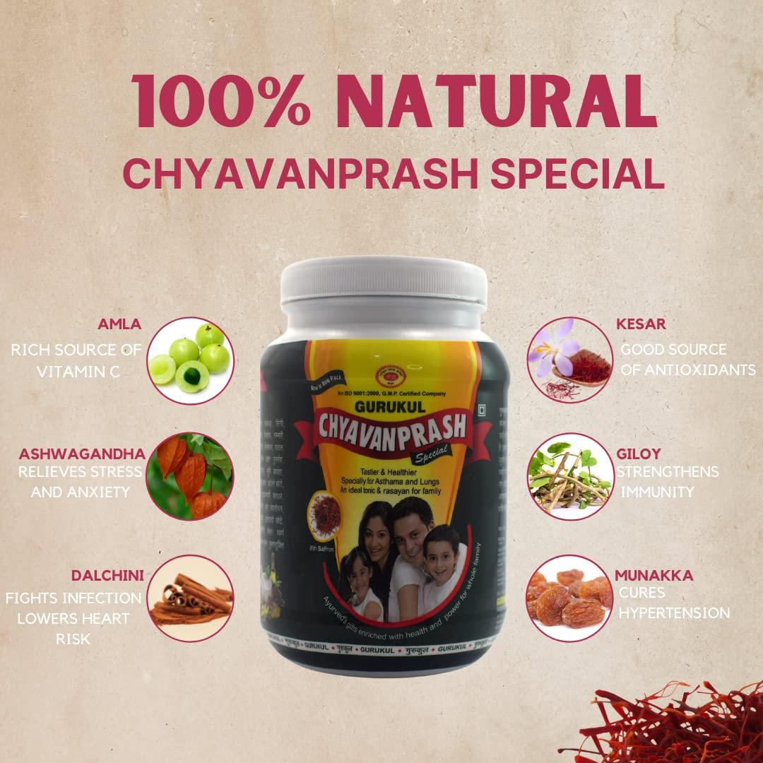 Gurukul Kangri Pharmacy Gurukul Chyavanprash Special with Saffron | Gurukul Kangri Pharmacy (2 Kg (1+1)) | Complete Family